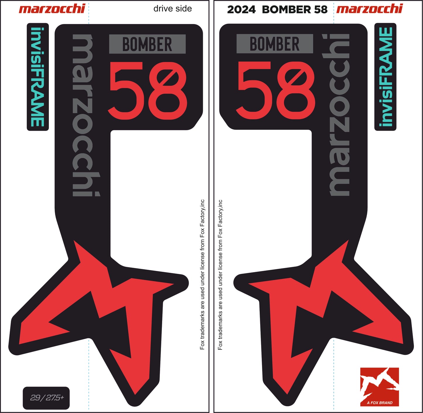 Marzocchi Bomber 58 2024 Decals