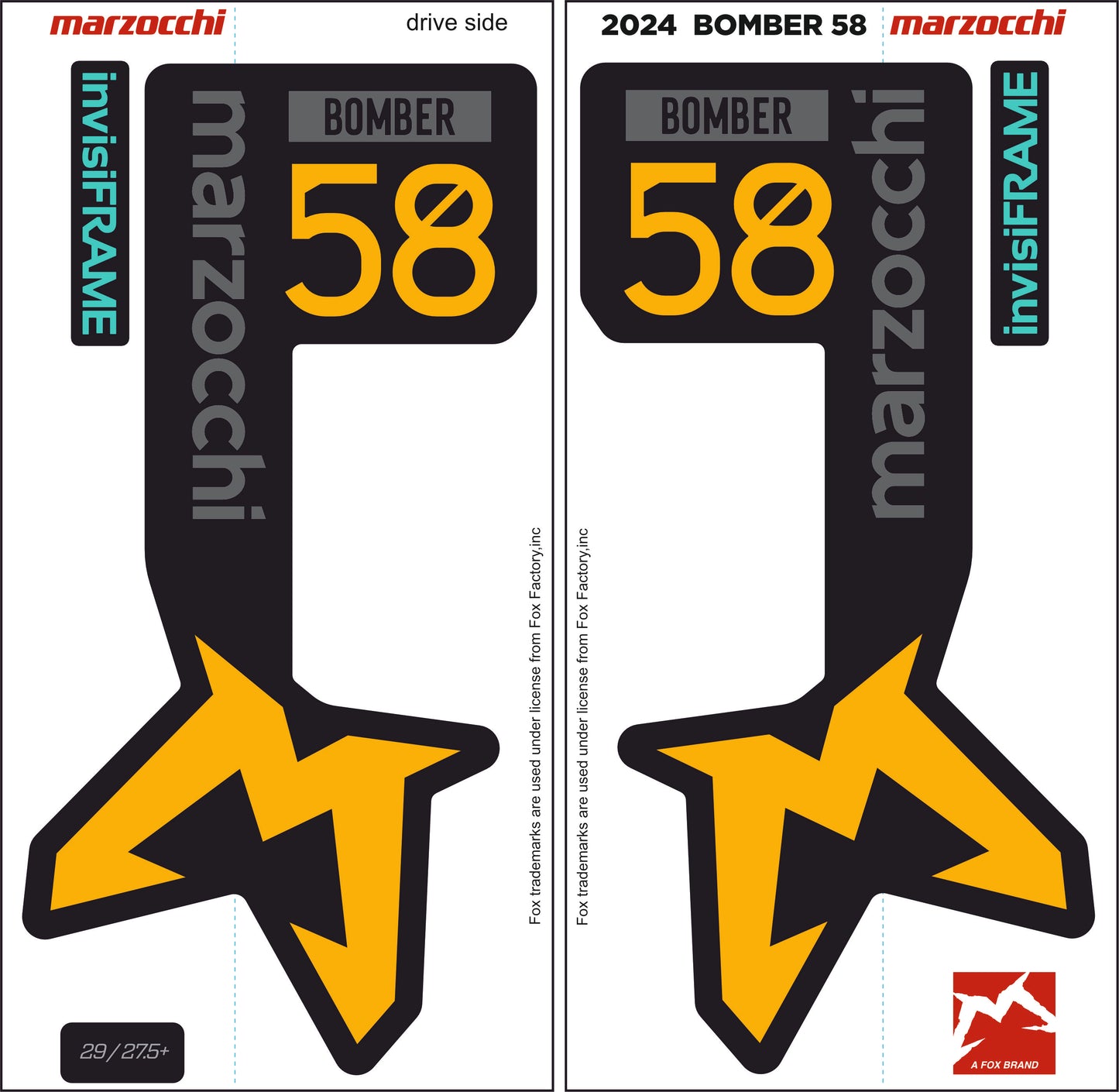Marzocchi Bomber 58 2024 Decals