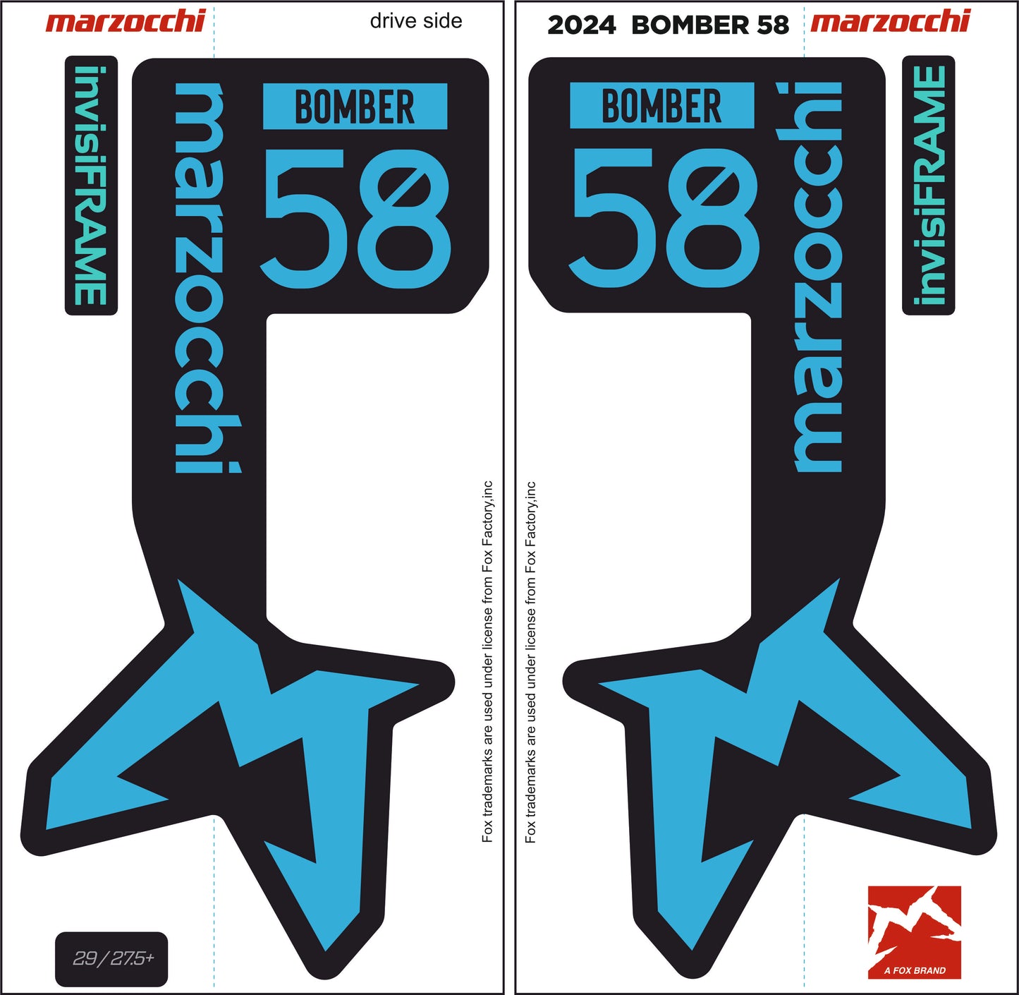 Marzocchi Bomber 58 2024 Decals