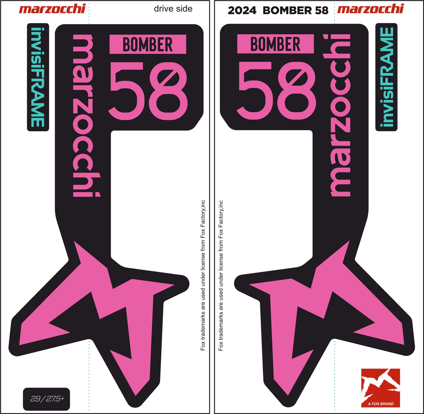 Marzocchi Bomber 58 2024 Decals
