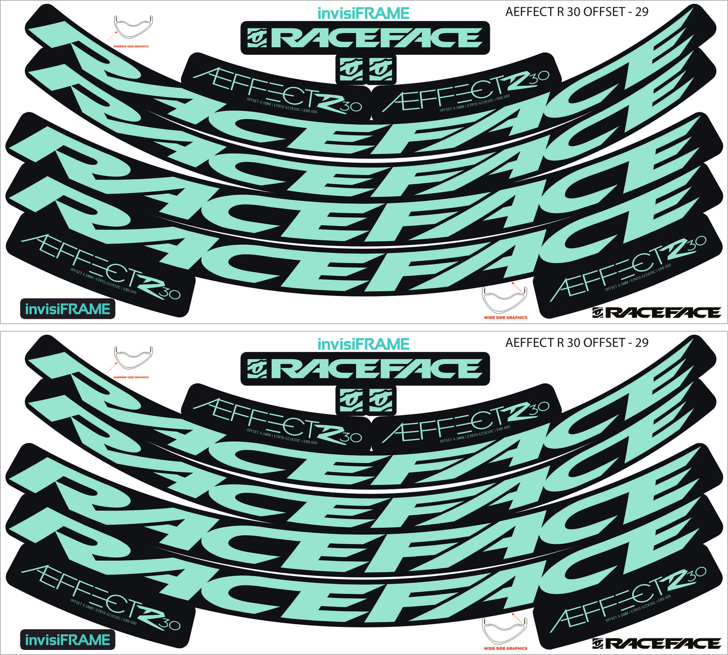 Raceface  AEFFECT R 30 Offset 29er Decals
