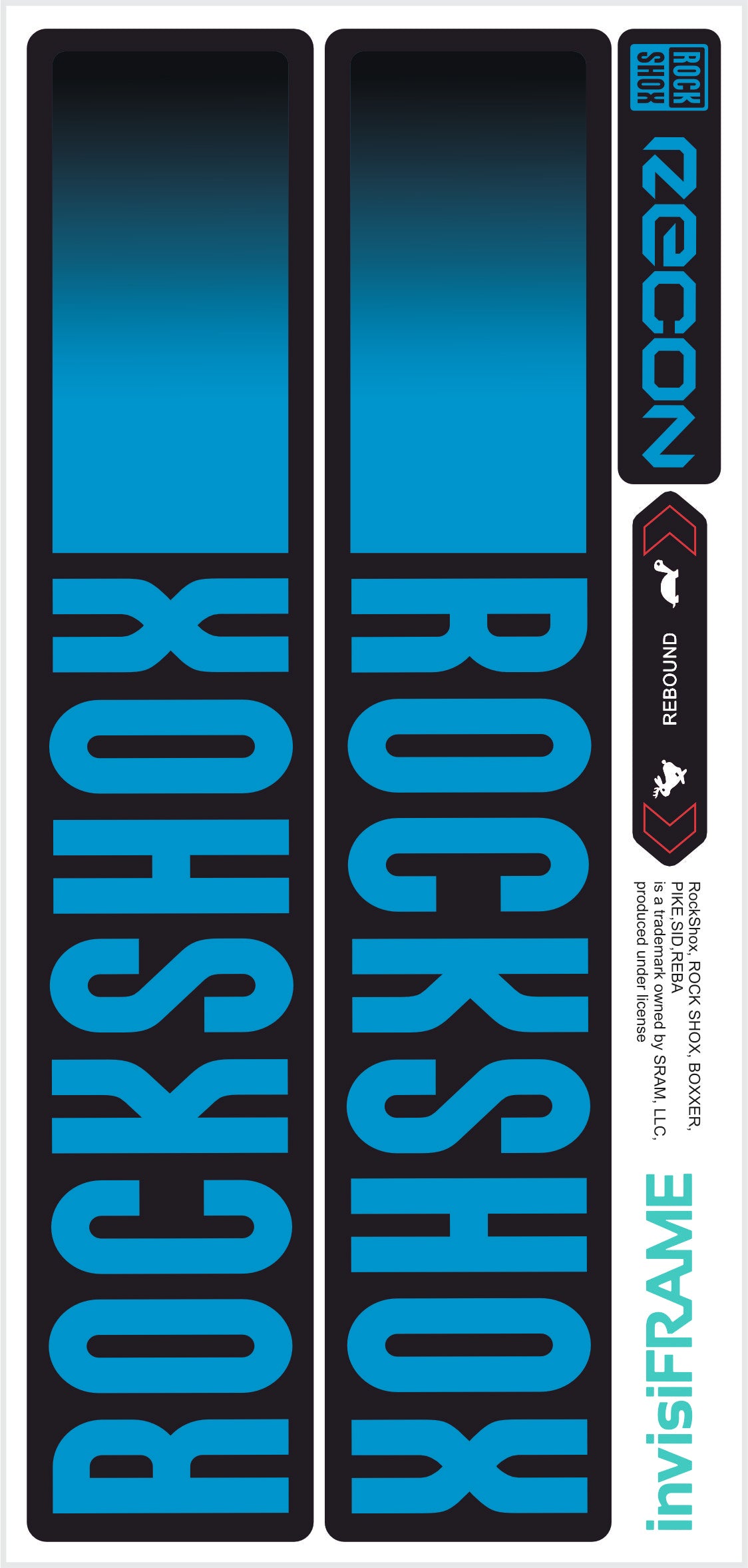 Rock Shox Recon Gold Silver Boost 2023 Decals