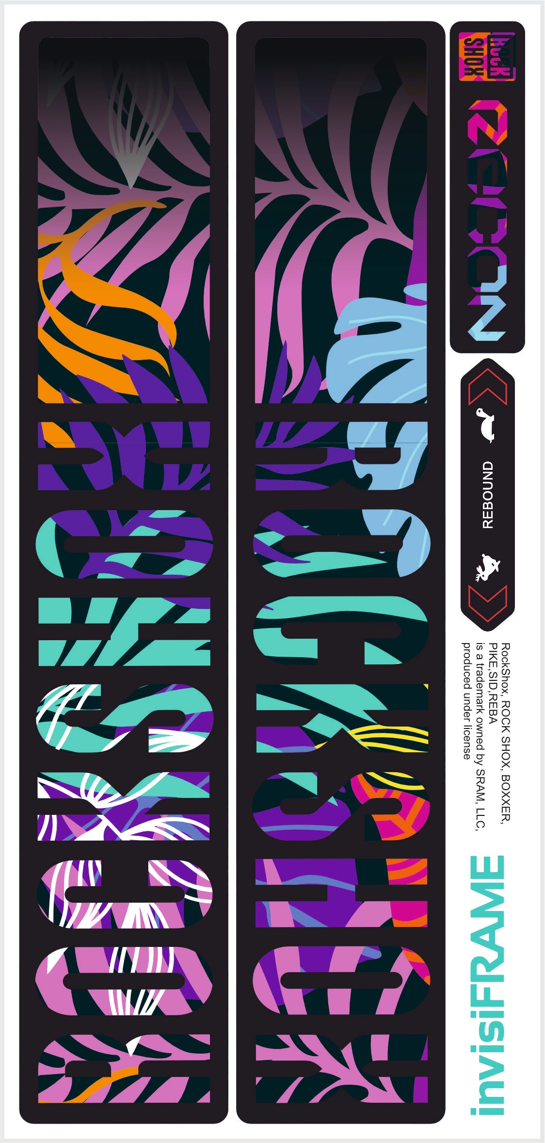 Rock Shox Recon Gold Silver Boost 2023 Decals