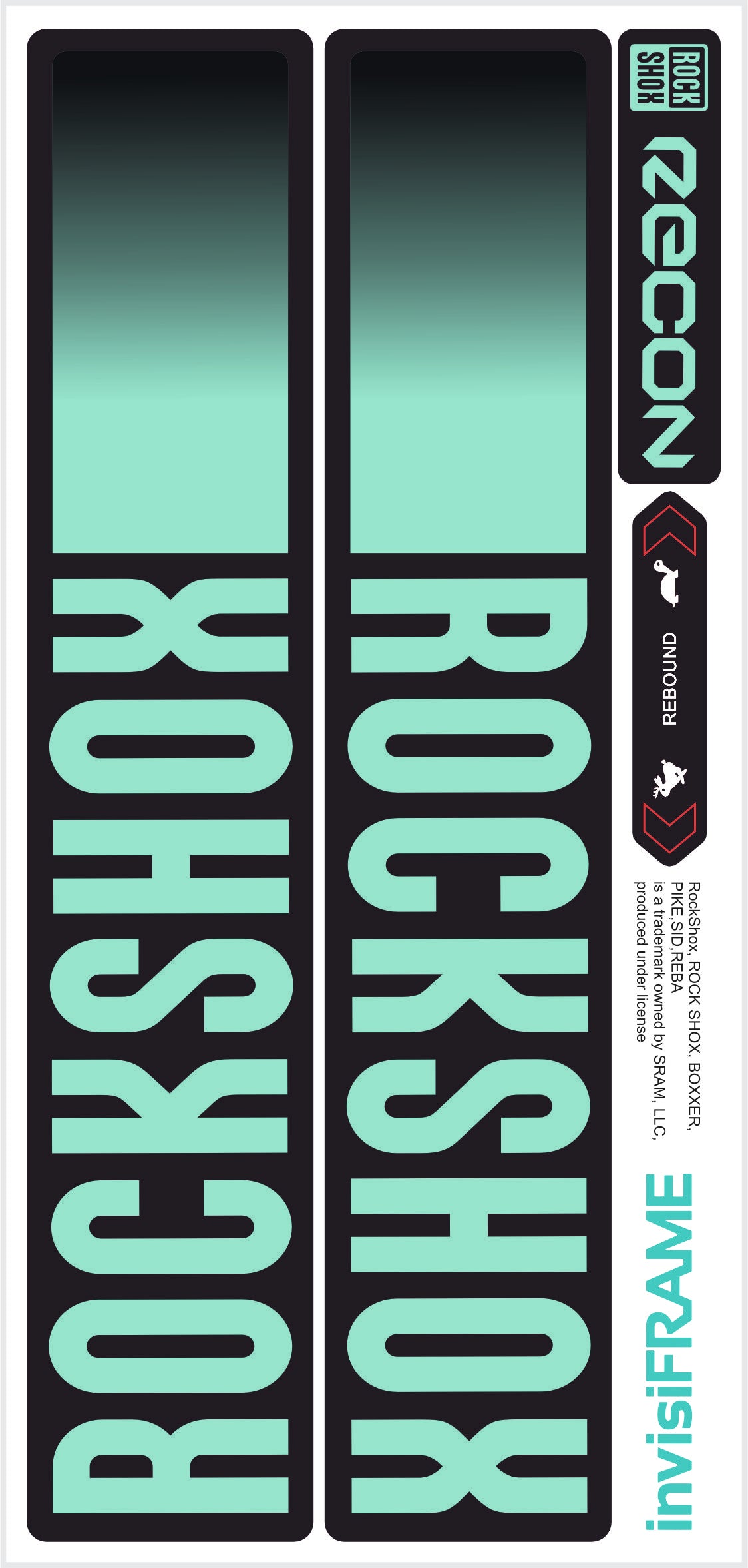 Rock Shox Recon Gold Silver Boost 2023 Decals