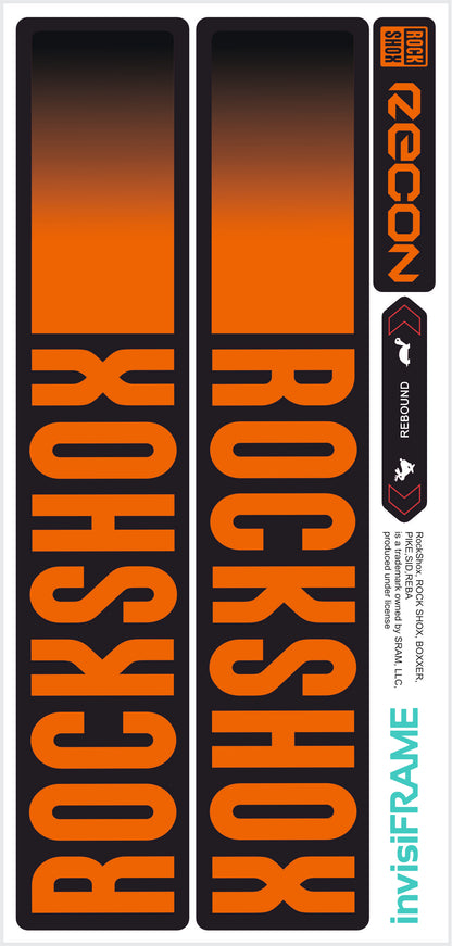 Rock Shox Recon Gold Silver Boost 2023 Decals