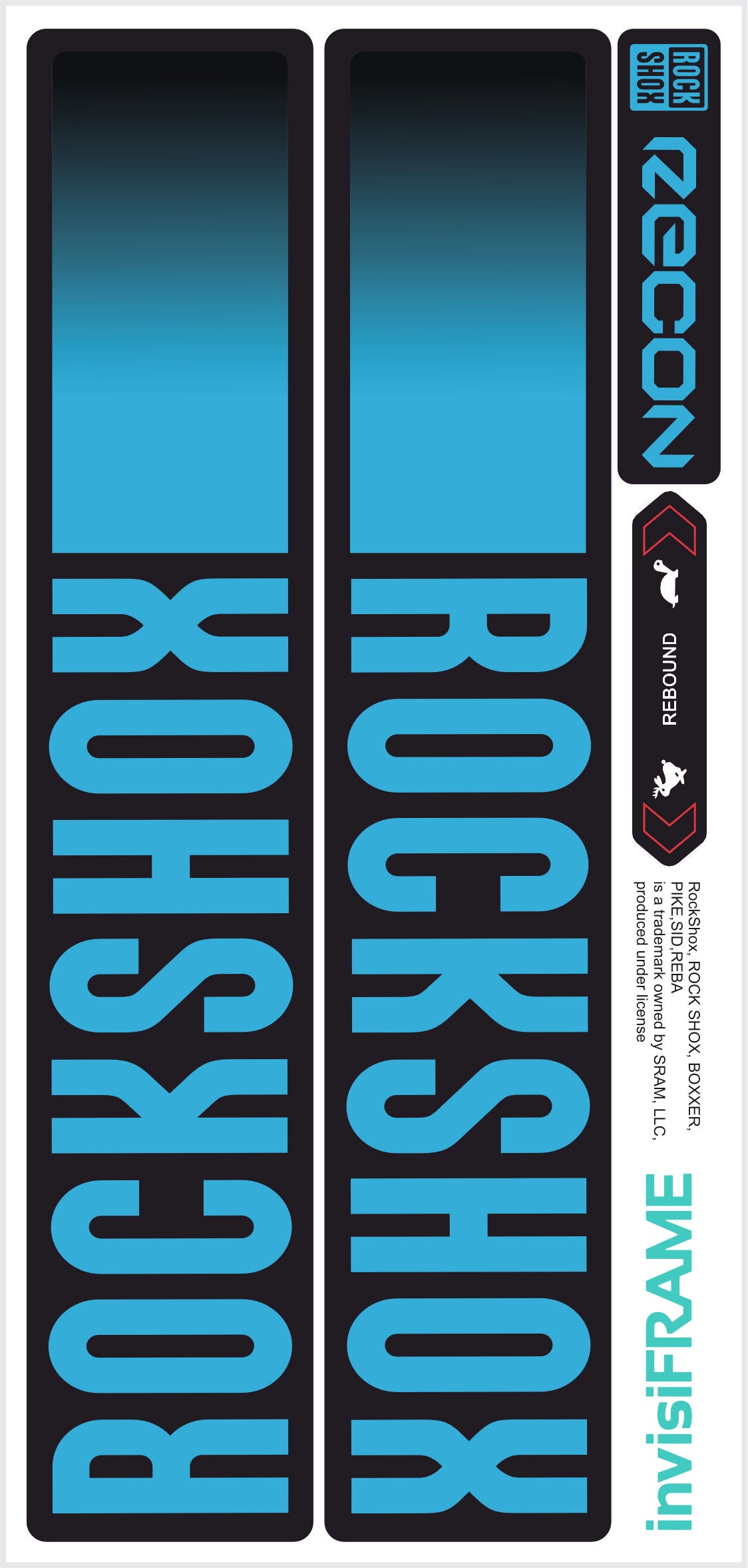 Rock Shox Recon Gold Silver Boost 2023 Decals