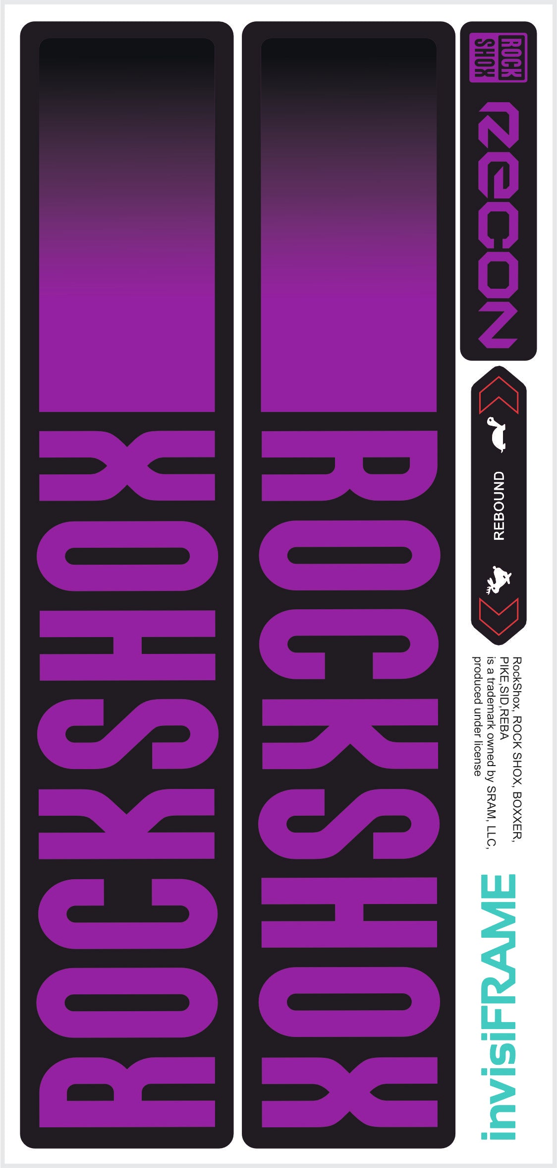 Rock Shox Recon Gold Silver Boost 2023 Decals
