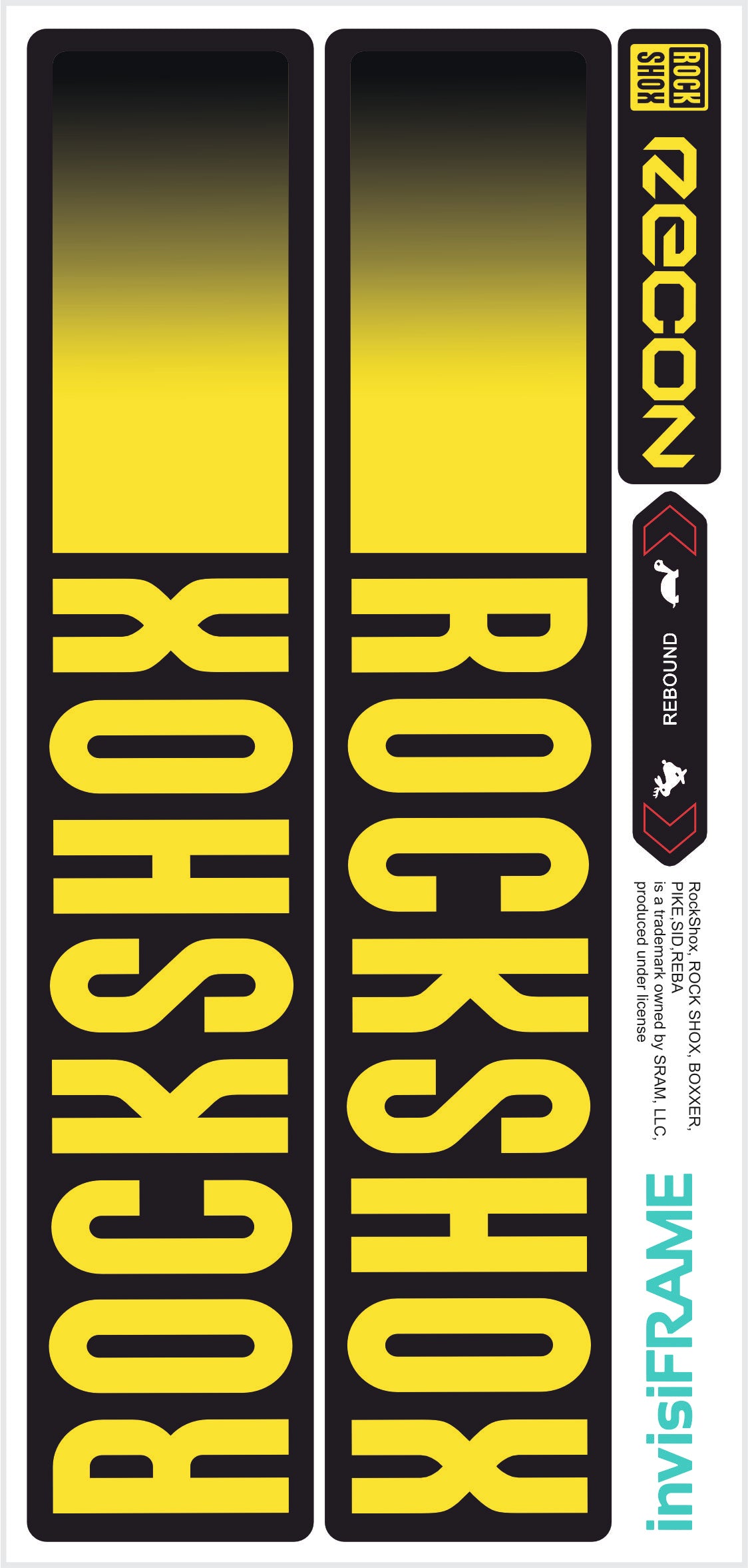 Rock Shox Recon Gold Silver Boost 2023 Decals