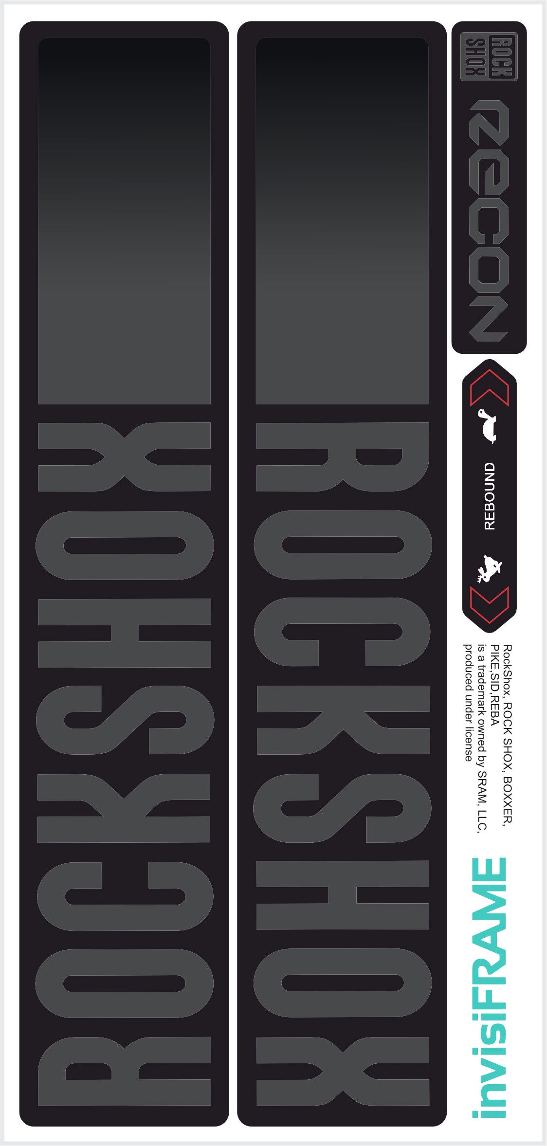 Rock Shox Recon Gold Silver Boost 2023 Decals