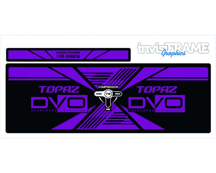 DVO TOPAZ AM Rear Shock Decal 2019/20