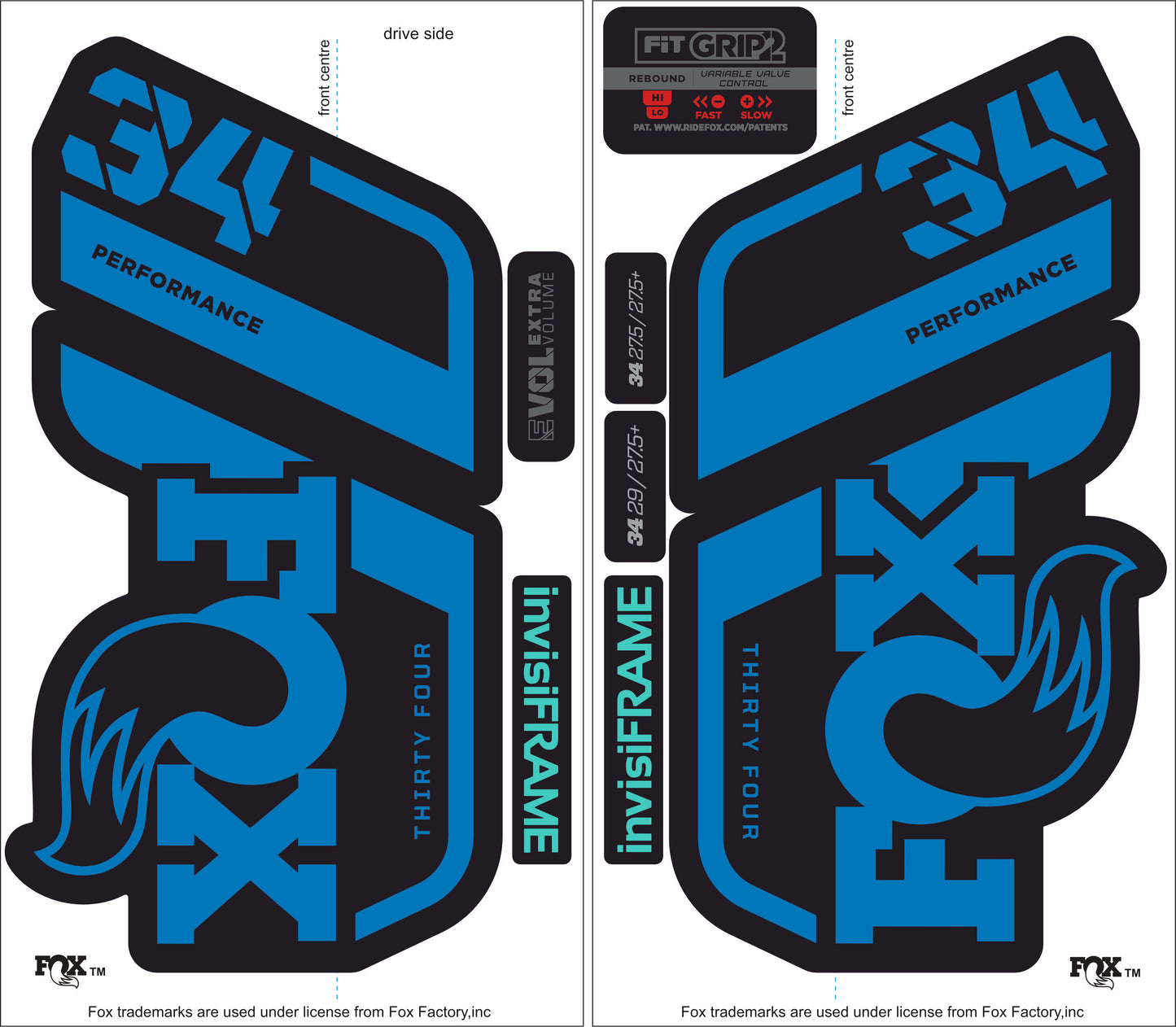 Fox 34 Performance 2021 Decals