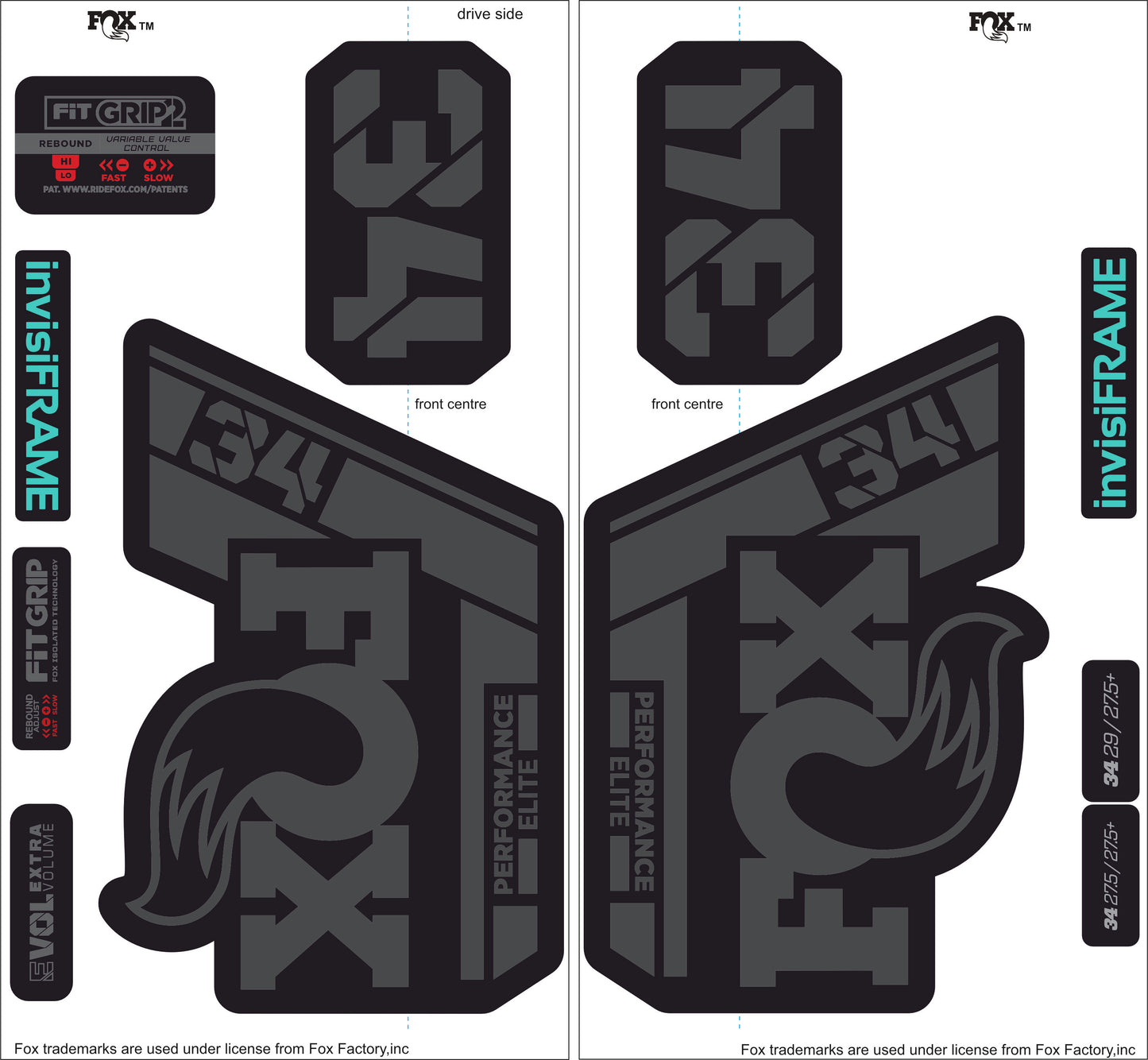 Fox 34 Performance Elite 2021 Decals