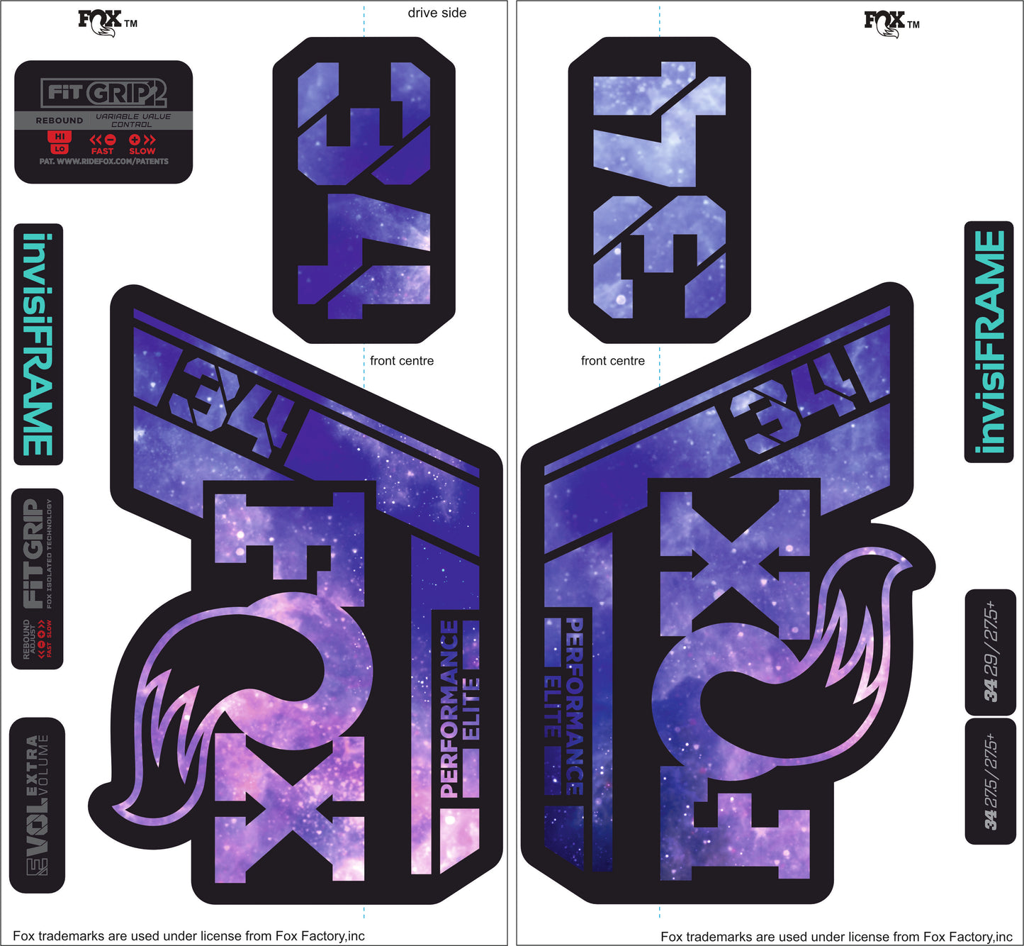 Fox 34 Performance Elite 2021 Decals