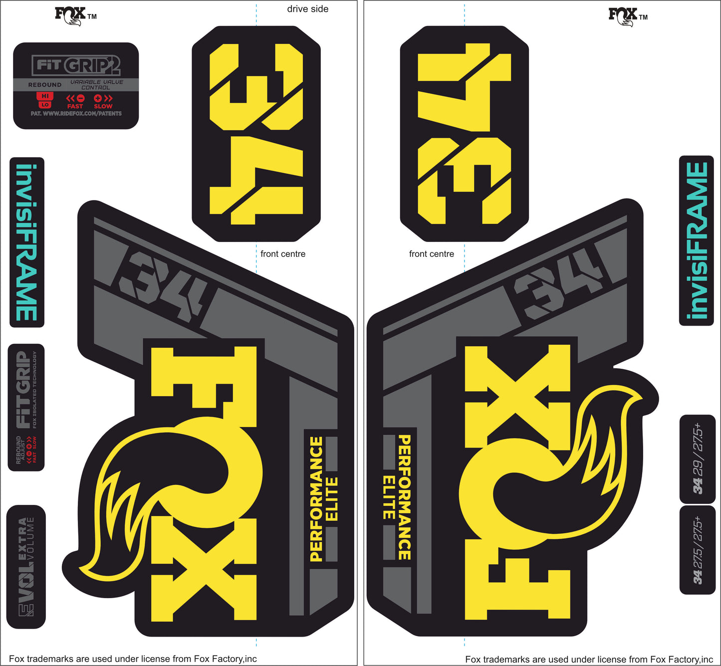 Fox 34 Performance Elite 2021 Decals