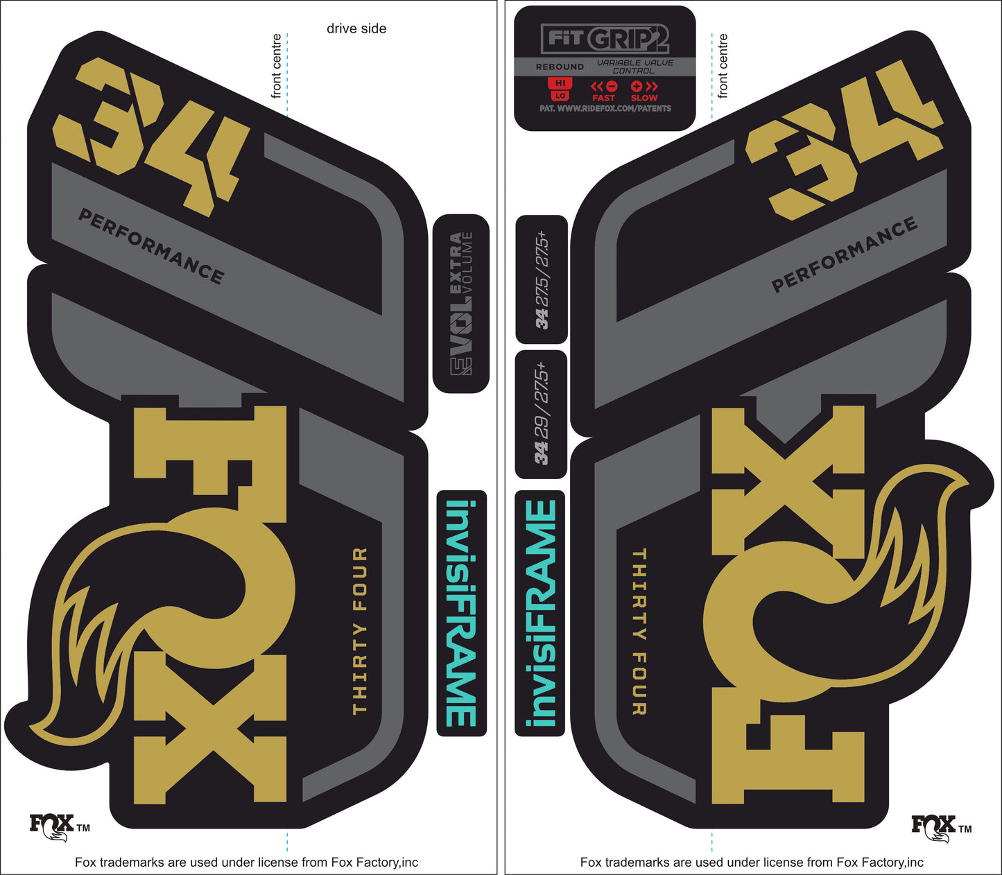 Fox 34 Performance 2021 Decals