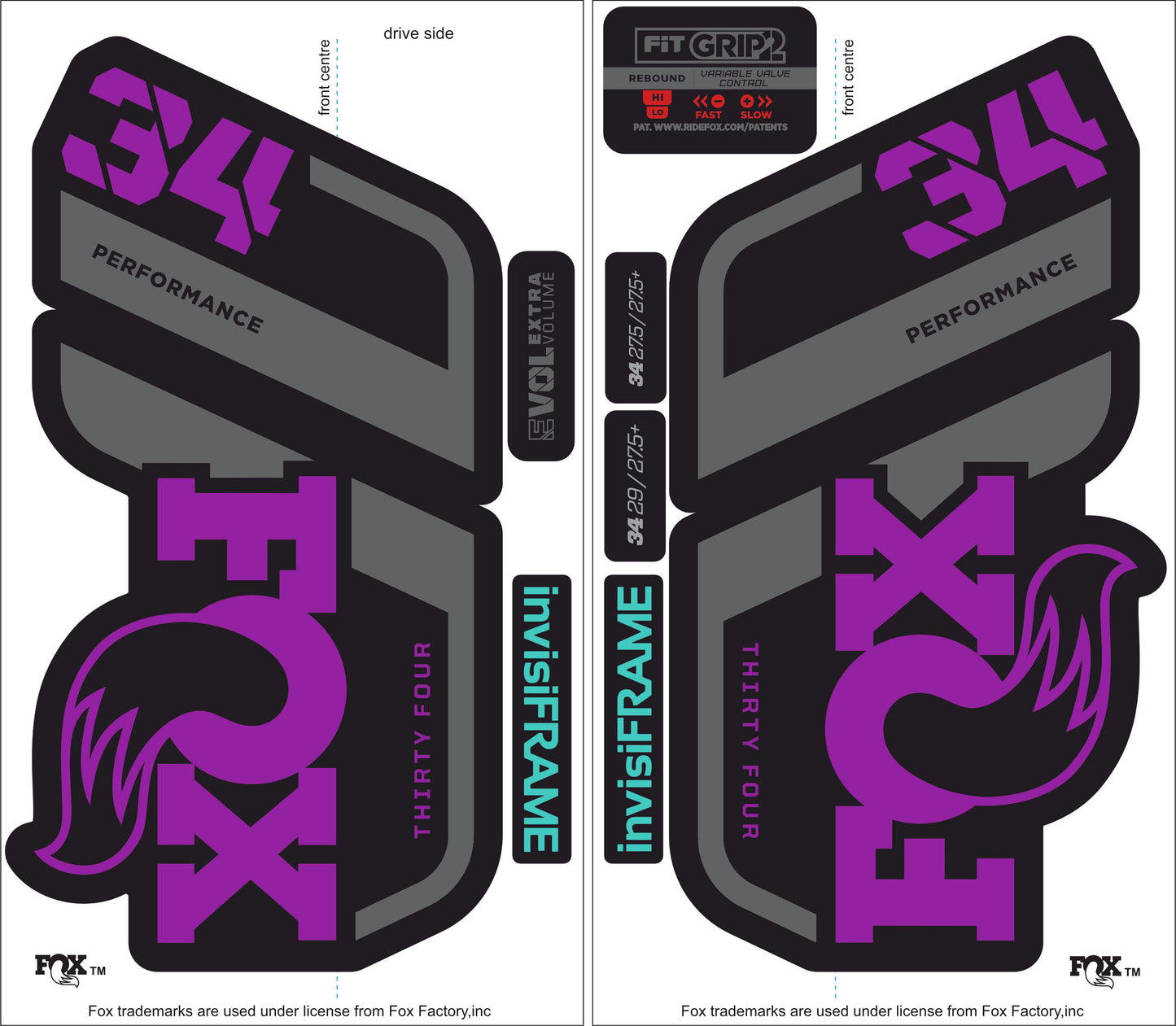 Fox 34 Performance 2021 Decals