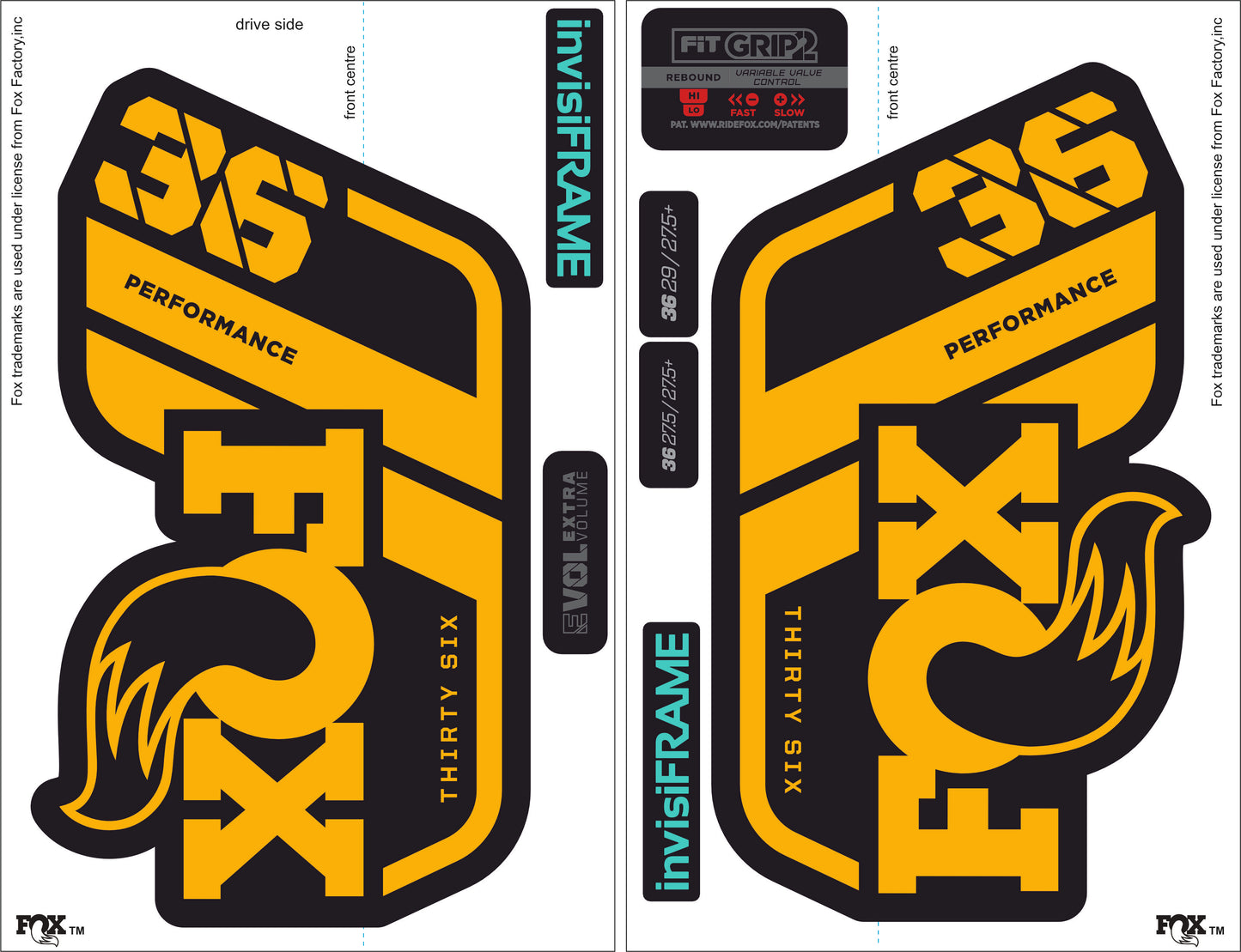 Fox 36 performance 2021 Decals