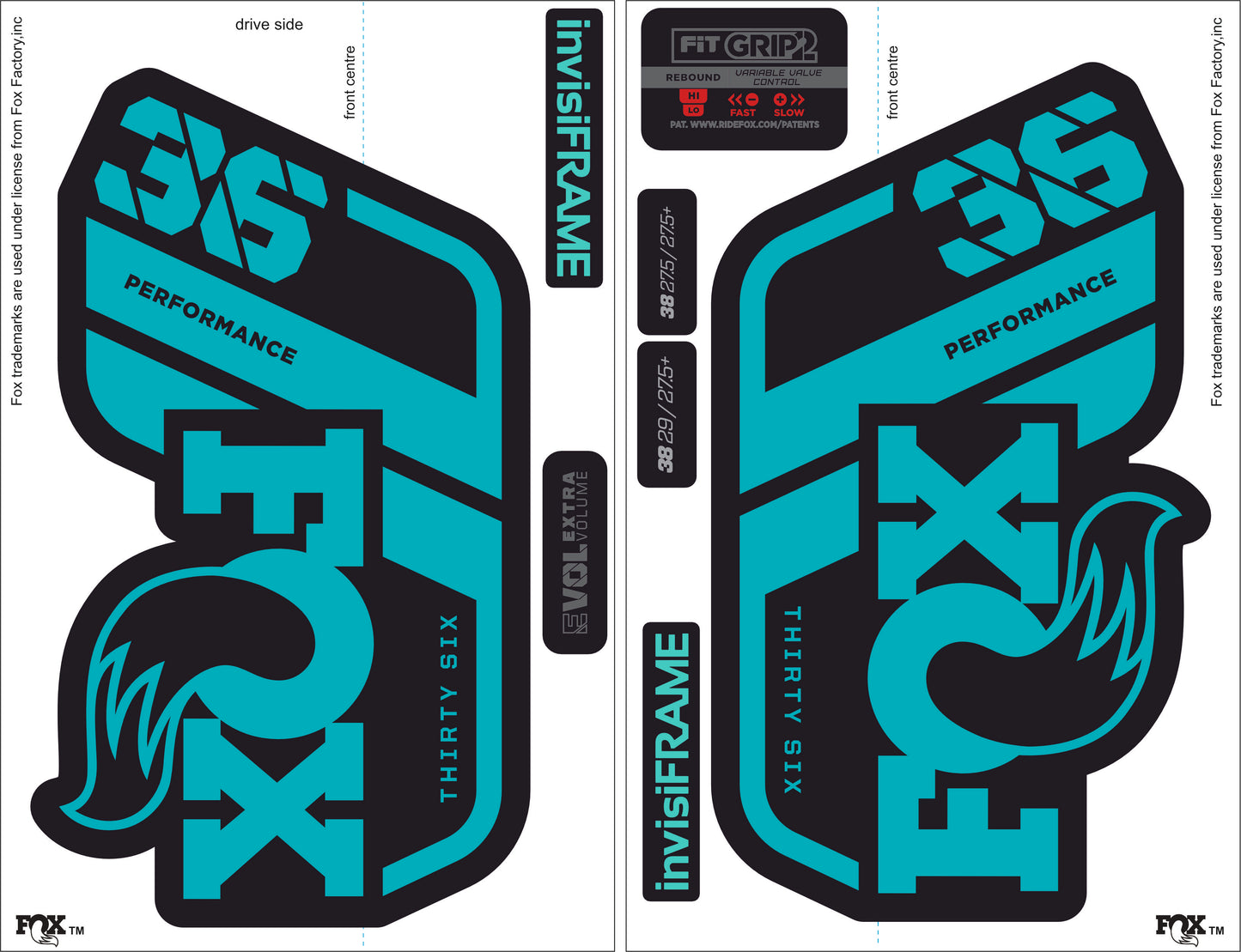 Fox 36 performance 2021 Decals