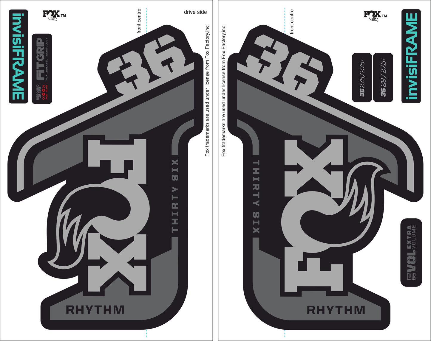 Fox 36 Rhythm 2021 decals