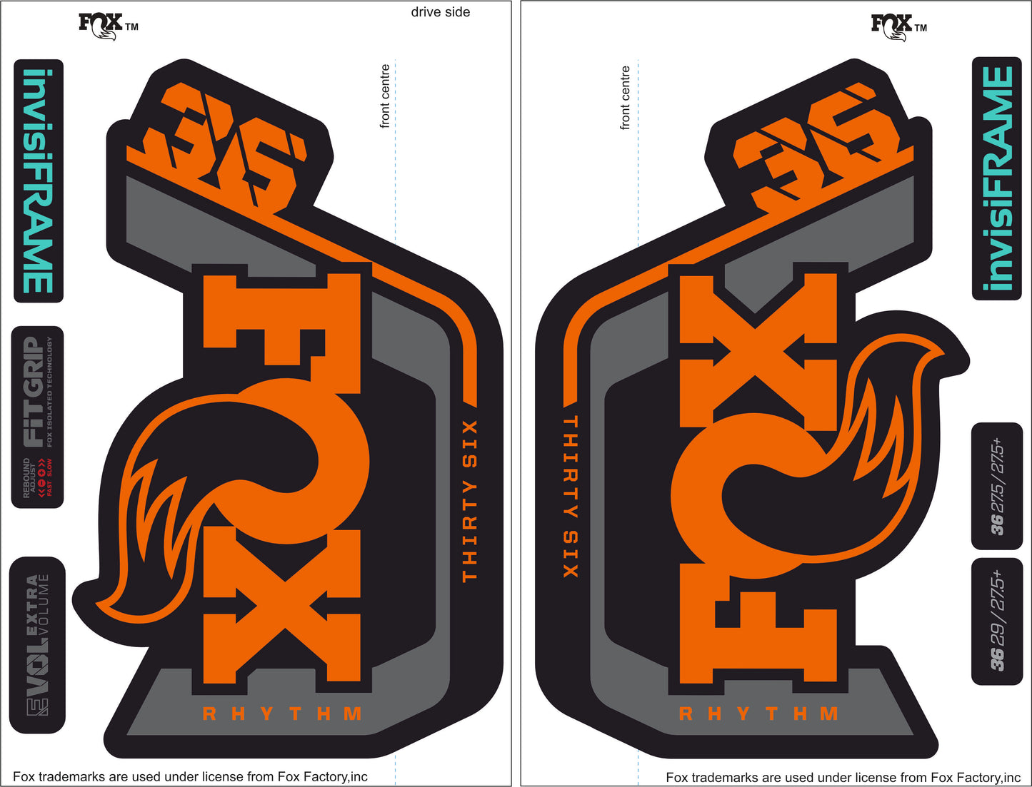 Fox 36 Rhythm 2023 Decals