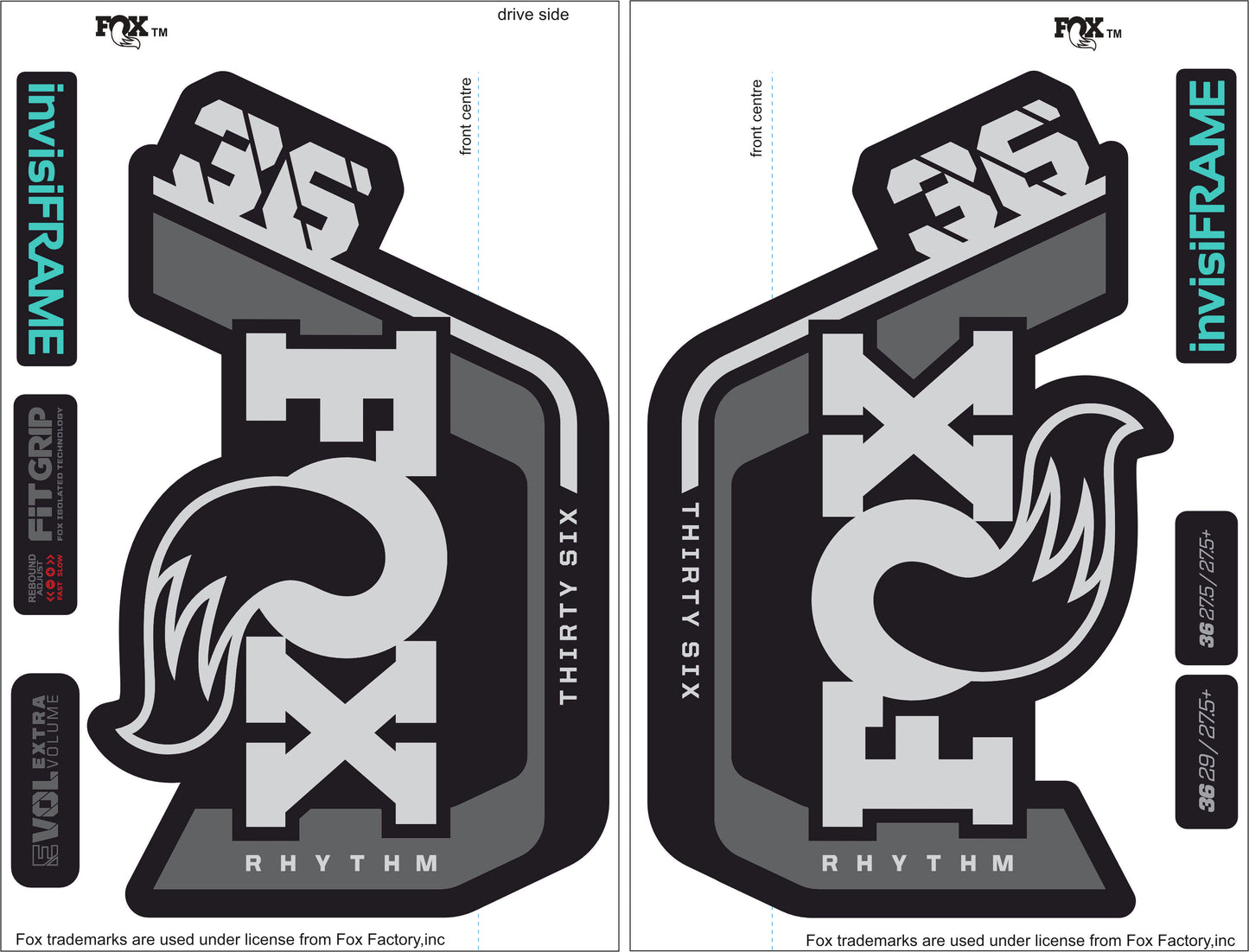 Fox 36 Rhythm 2023 Decals