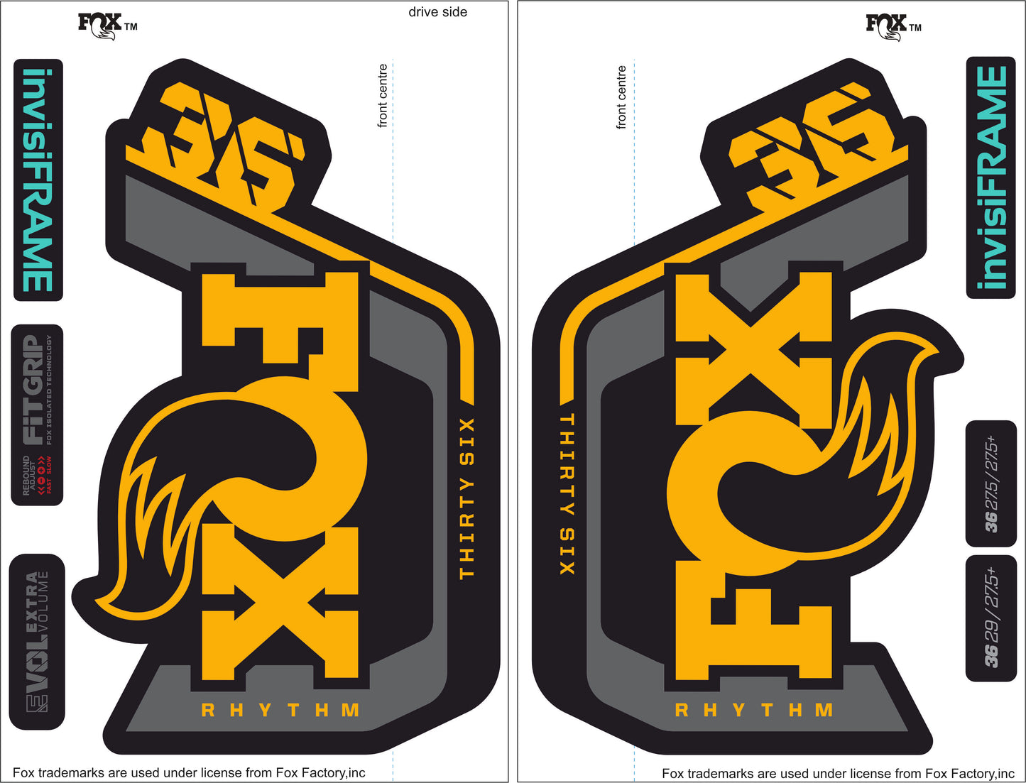 Fox 36 Rhythm 2023 Decals