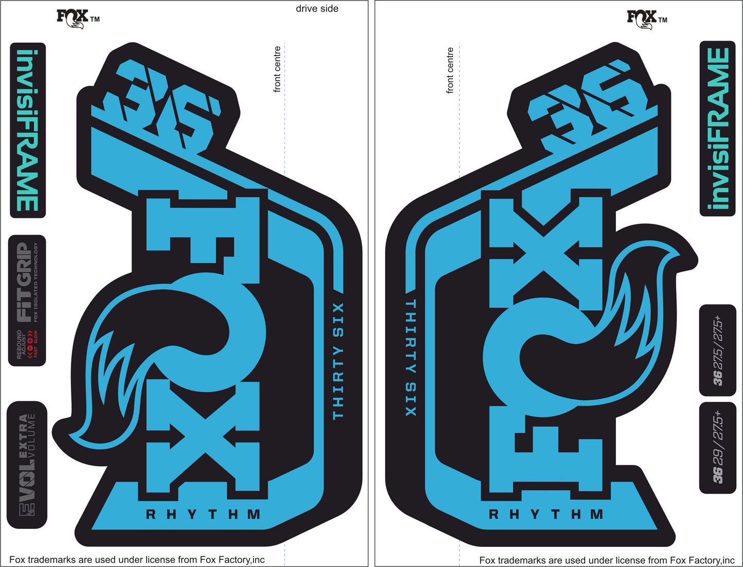 Fox 36 Rhythm 2023 Decals