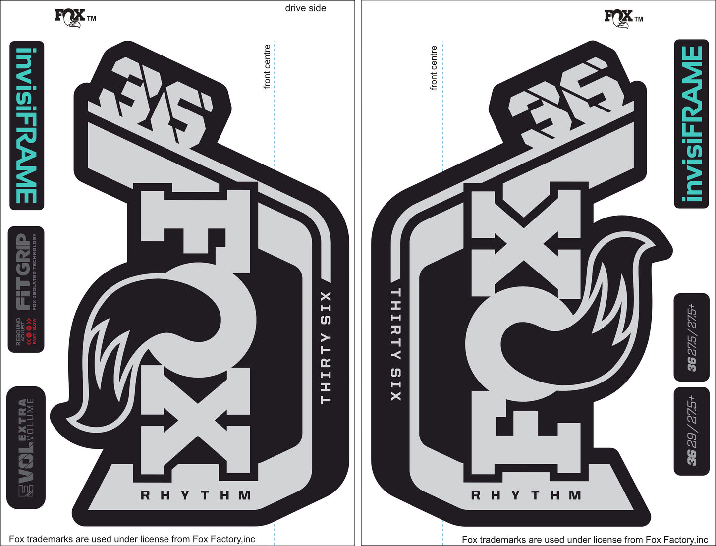 Fox 36 Rhythm 2023 Decals