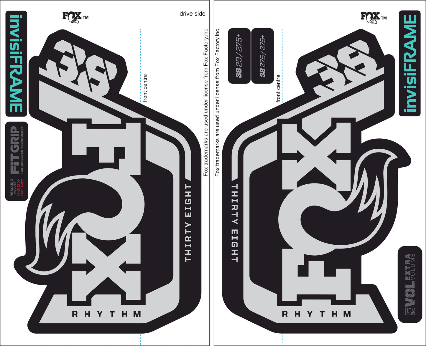 Fox 38 Rhythm 2023 Decals