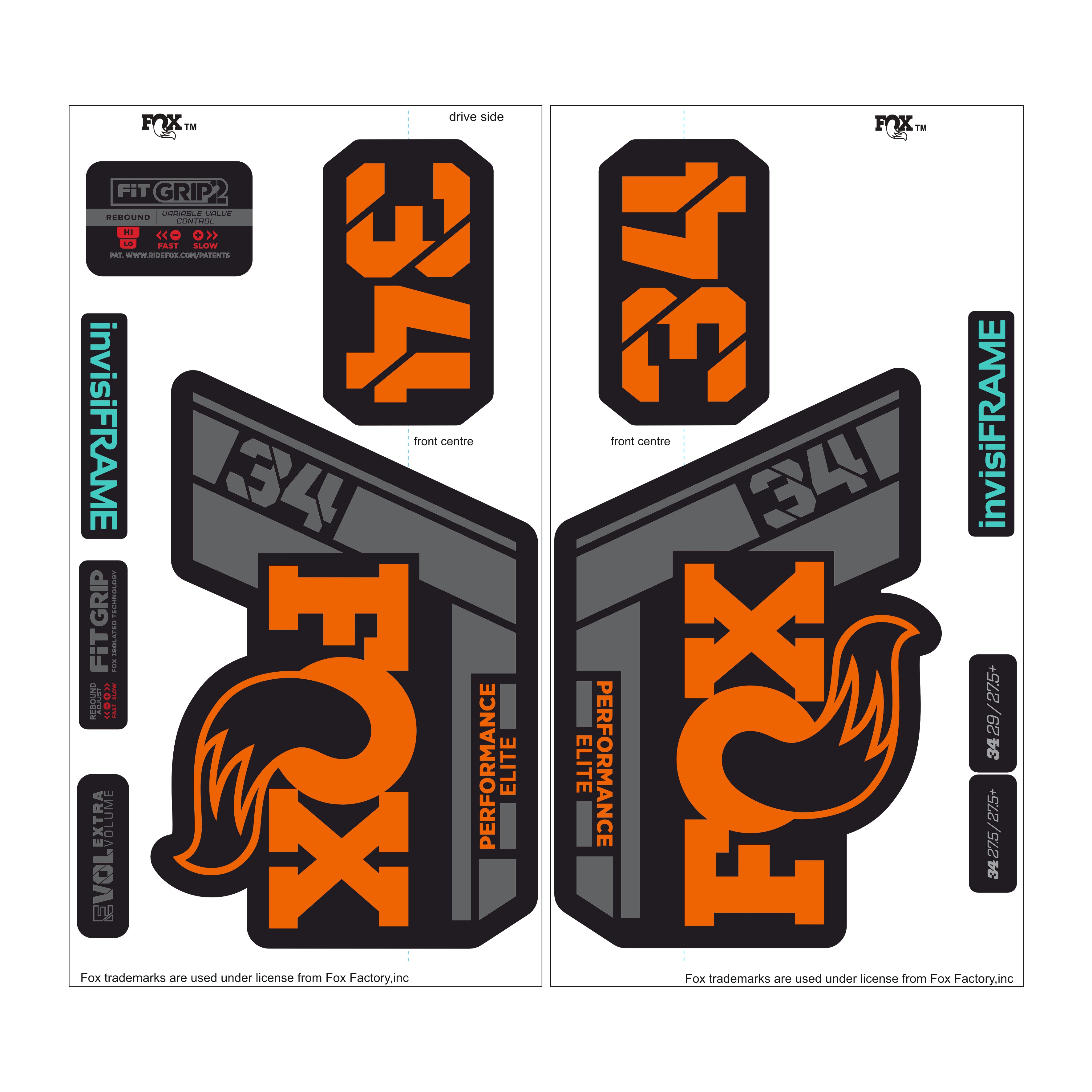 Fox 34 Performance Elite 2021 Decals – invisiframe