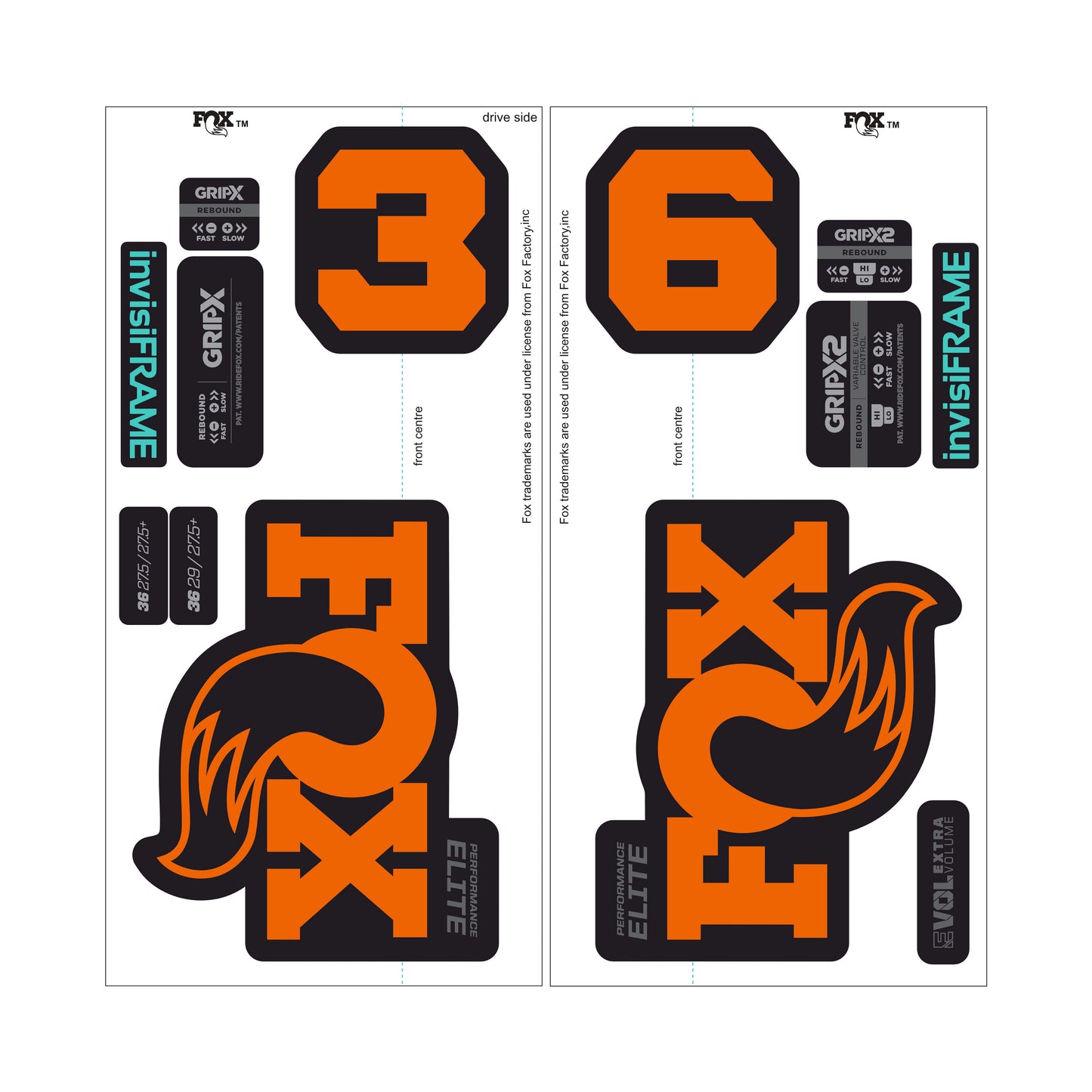 Fox 36 Performance Elite 2026 Decals