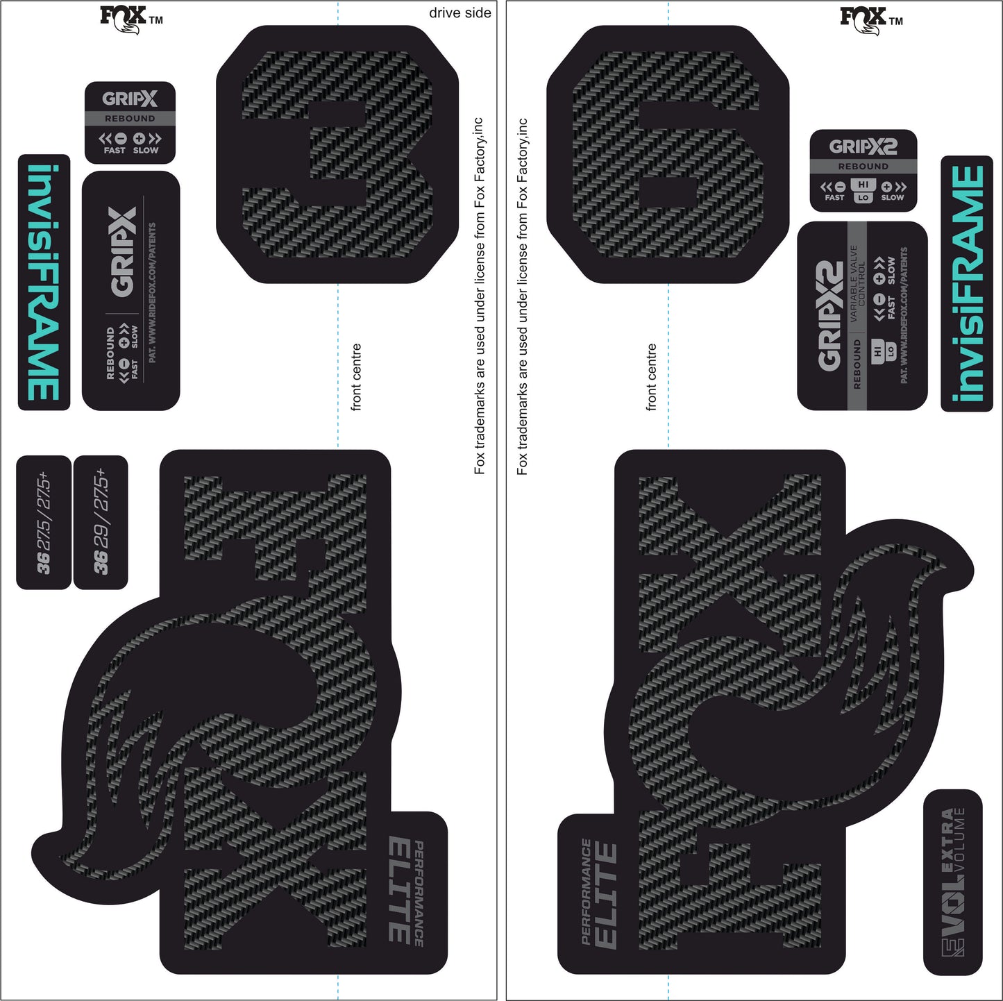 Fox 36 Performance Elite 2026 Decals