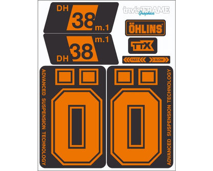 Ohlins DH38 M1 Fork Decals 2020/21/22/23/24