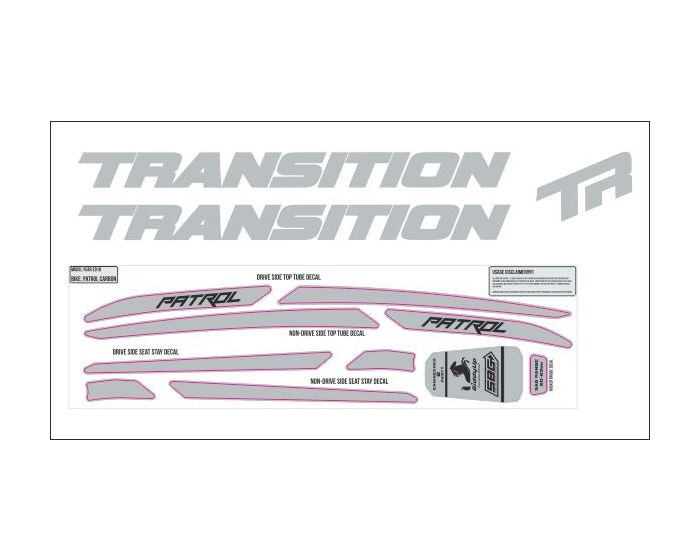 Transition Patrol Carbon 2019 Decals