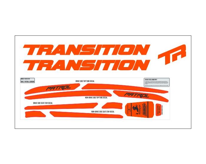 Transition Sentinel Carbon 2019 Decals