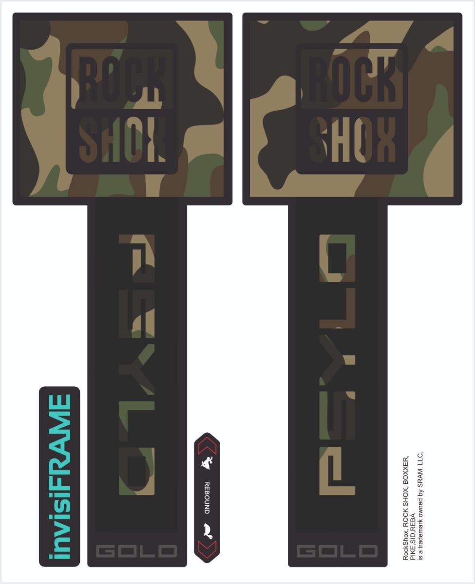 Rock Shox Psylo Gold, Black 2025 Decals