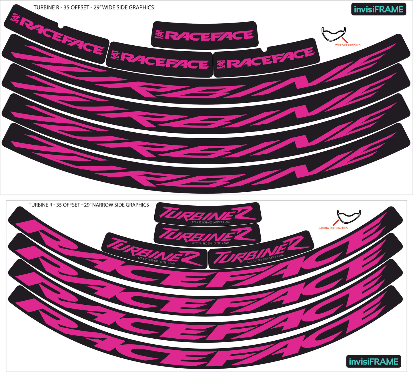 Raceface Turbine R Offset 29er Decals