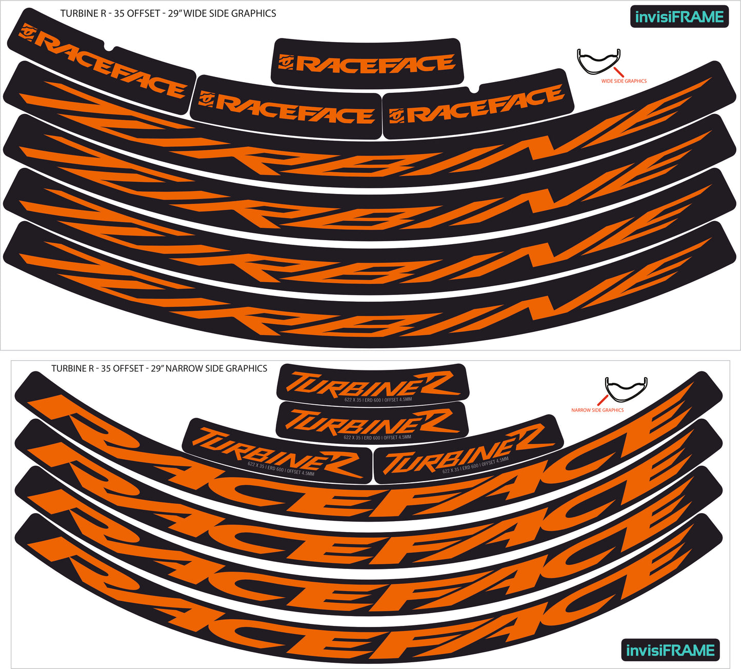 Raceface Turbine R Offset 29er Decals